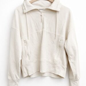 Everyday Half-Zip Pullover Hoodie - Cream